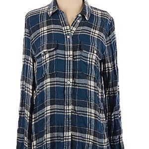 Paige Blue Plaid Flannel Shirt